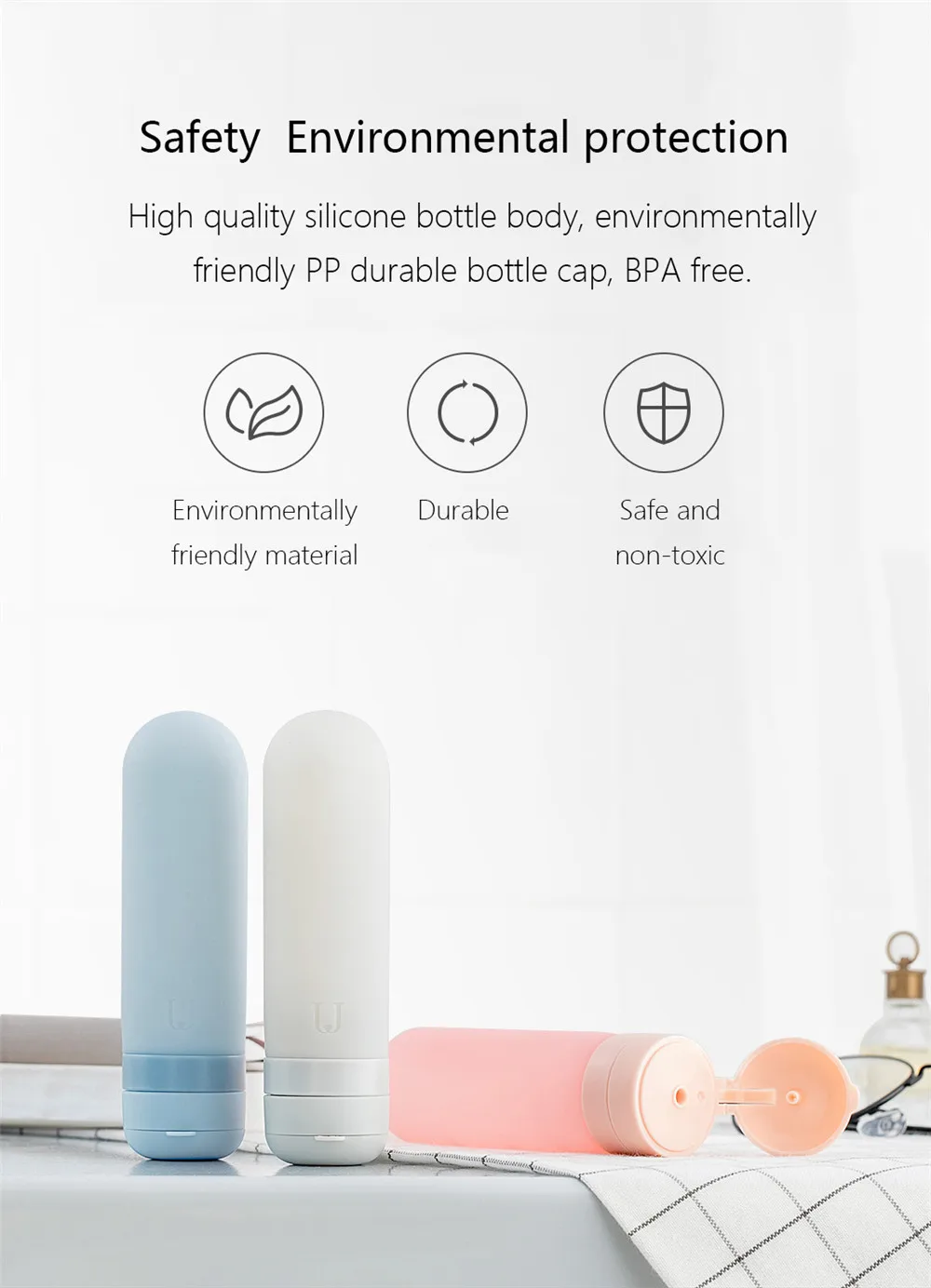 3 шт./компл. Xiaomi Jordan и яркая детская одежда с рисунком персонажей Джуди силиконовая бутылка комплект Портативный легкая приятная на ощупь полезный, безопасный 50 мл/шт. для Семья дорожная сумка