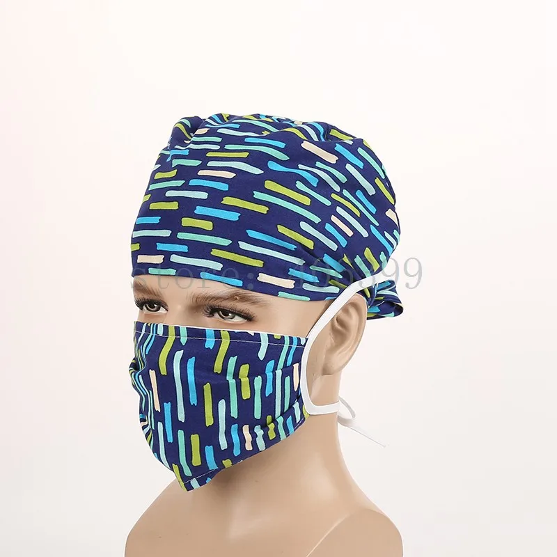 

Hot New wonderful Lab Hospital men medical Surgical Cap Medical Scrub Operation Caps adjustable surgical cap D495