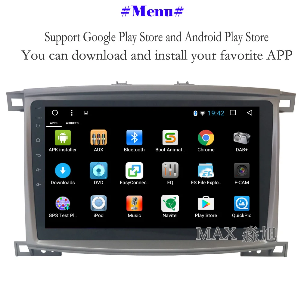 Best MAX Android 8.1 Car DVD Player for Toyota LC 100 Land Cruiser 100 2003 2004 2005 2006 2007 Car Radio RDS BT 4G WiFi SWC GPS Map 2