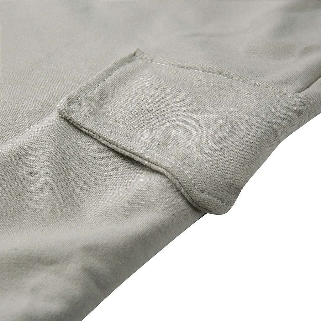 New Fashion Men's Slim Pure Color Casual Sports Woven Pocket Feet Pants pantalones hombre streetwear joggers sweatpants