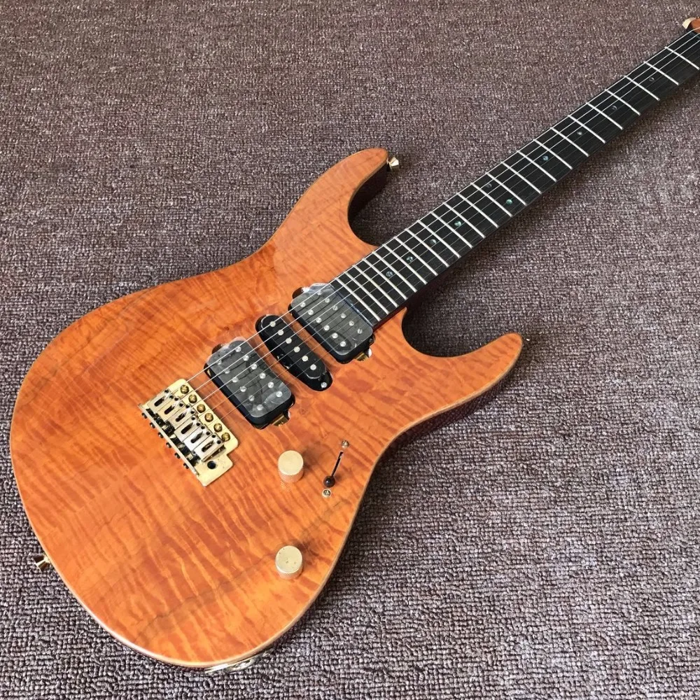 

Hot Sell Electric Guitar Mahogany Solid Body Amber Burst TOP Chinese Guitars For Sale High Quality