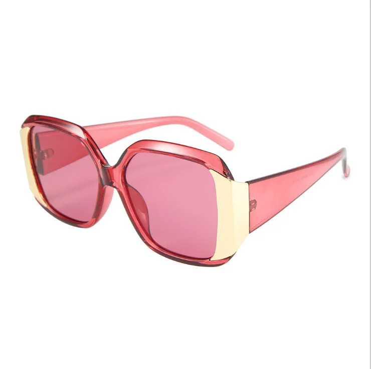 UVLAIK винтажные негабаритные солнцезащитные очки, Женские винтажные градиентные розовые солнцезащитные очки, женские роскошные солнцезащитные очки UV400 - Цвет линз: Красный