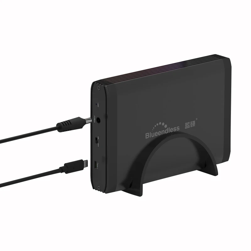 external hard drive case sata usb 3.0 desktop hard disk box Type-C/USB-B 3.0 large capacity for 8tb with metal 3.5 hdd enclosure