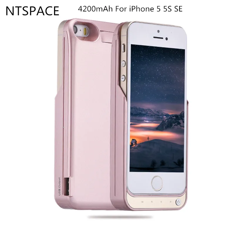 

Portable Power Bank Case External Battery Pack Backup 4200mAh Power bank Charger Case Cover For iPhone 5 5S SE Battery Case