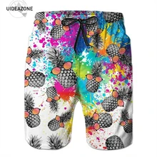 Новые мужские шорты летние мужские пляжные шорты в повседневном стиле мужские 3D шорты с ананасом Homme брендовая одежда быстросохнущие спортивные штаны