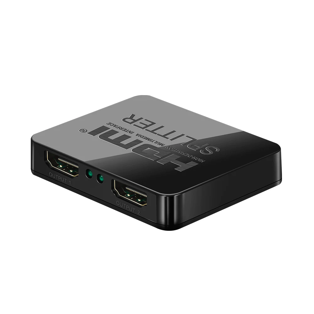 HDMI split ter 1X2 Full split 4k HDCP 1080p видео HDMI переключатель усилитель переключателя двойной дисплей для HDTV DVD PS3 XBOX360 проектор - Цвет: BLACK