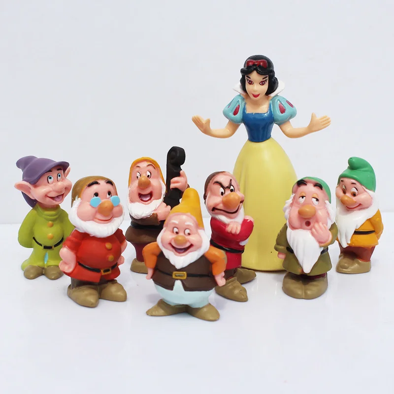 

8pcs/set Seven Dwarfs And Princess Snow white PVC figure Doll toys Set