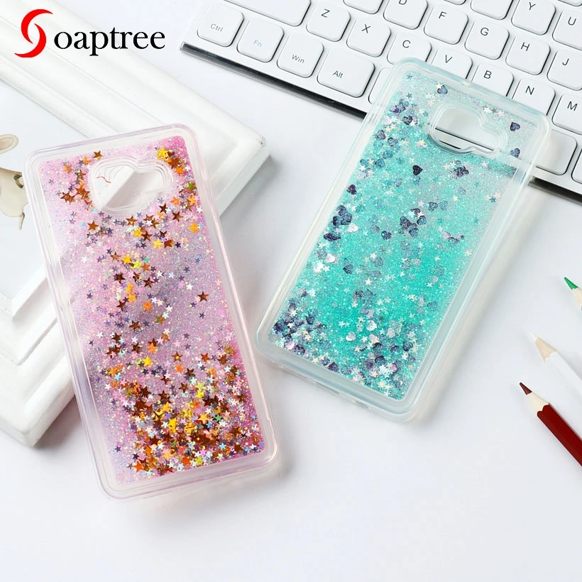 Glitter Liquid Cases For Samsung Galaxy S8 S7 S6 S5 Plus Edge Note 5 4 Case For Samsung A5 A3 J5 J7 Prime 2017 2016 2015 2014