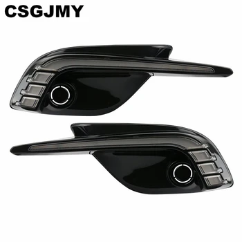 

CSGJMY 1Set DRL Daytime Running Lights fog lamp cover headlight 12V Daylight With Turn SignalFor Mazda 3 Mazda3 Axela 2017 2018