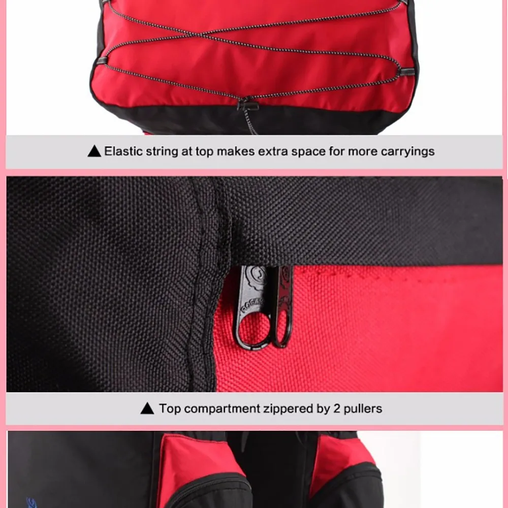 Excellent ROSWHEEL 60L Waterproof Mountain Road Bicycle Bike Bag Cycling Luggage Rear Rack Tail Seat Trunk Container Pannier Rain Cover 5