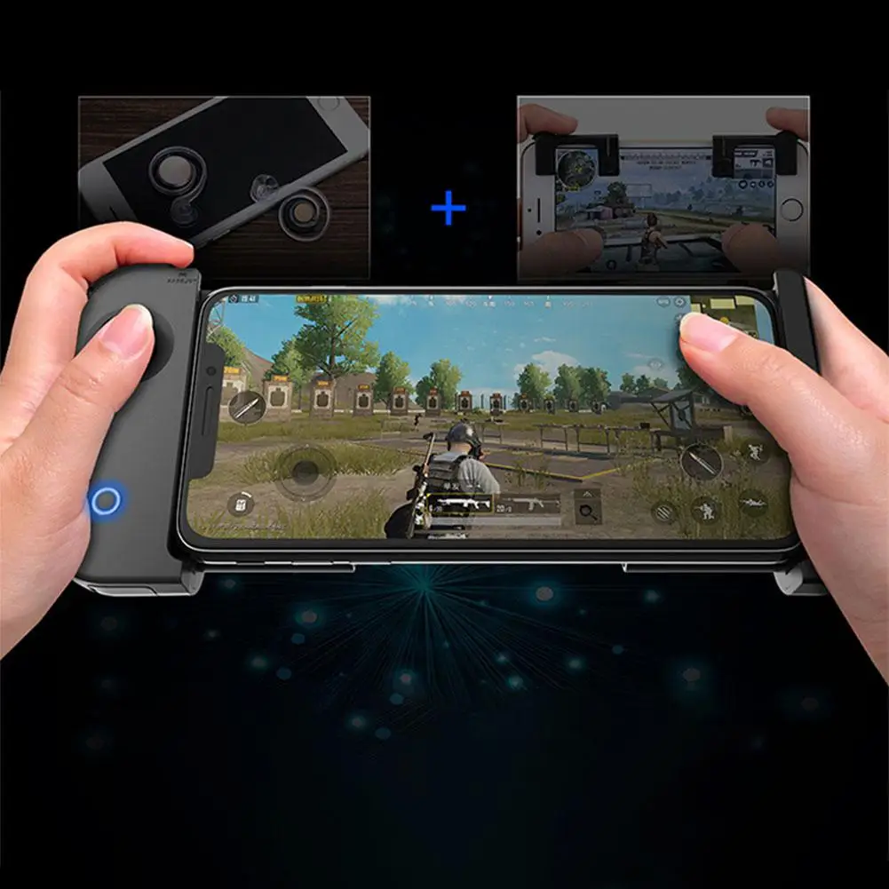 

BEESCLOVER PUBG Gampad Wireless Bluetooth Singe-hand Game Controller with Telescopic for Android/IOS Smartphone Phone Controller