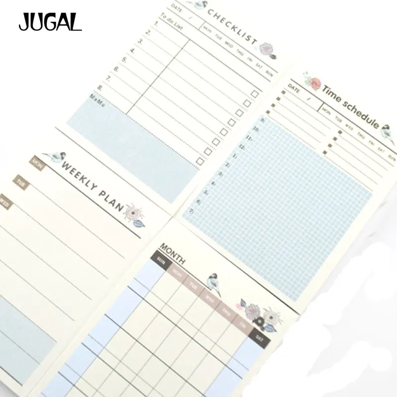 MUGEZI ежедневный Еженедельный ежемесячный стол дневник планировщик наклейки планировщик сделать список контрольный лист блокнот почтовая бумага офисные принадлежности