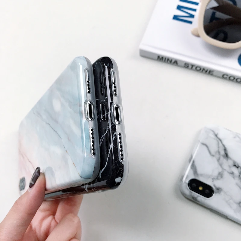 New Luxury Glossy Marble Veins Phone Case For iPhone X XS XR 6 6S 7 8 Plus For iPhone XS MAX Cases Fashion Dreamlike TPU Cover