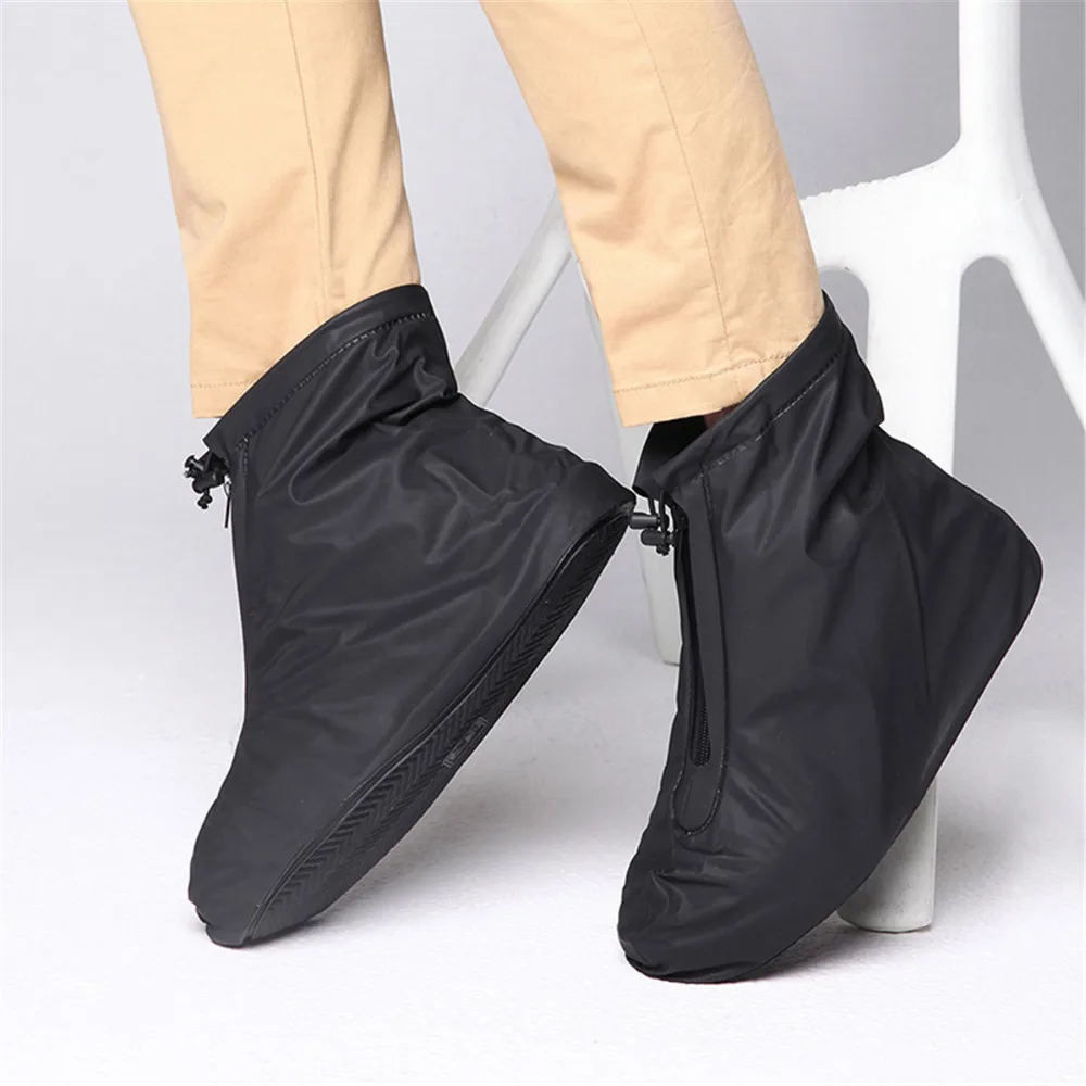 Reusable Safety Motorcycle Covers Waterproof Cycling Overshoes Cover Rain Zipper Galoshes Winter Men and Woman Non-slip Boots