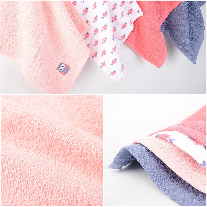 4PC 100% Cotton Newborn Baby Kids Bath Hand Towel Wash Cloth Washcloths Stuff for Newborns Reusable Baby Wipes Toallas Kids