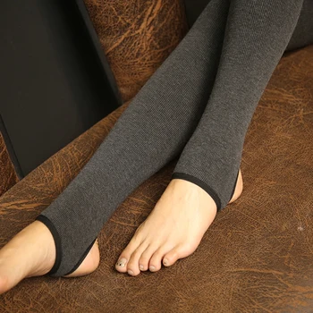 

Spring and autumn leggings women's thin vertical stripes high waist stretch Slim thin large size NQK0172