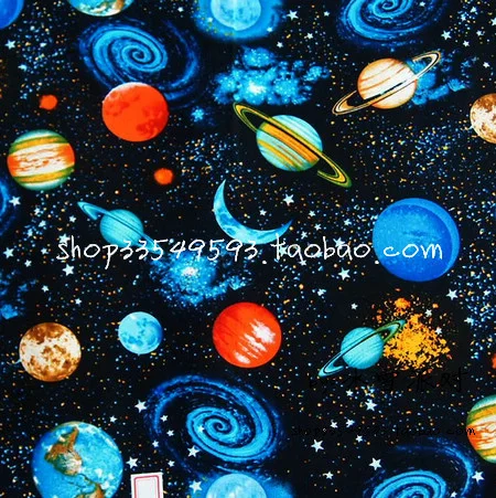

105*50cm 1pc Universe. Space Galaxy 100%Cotton Fabric Telas Patchwork Fabric Sewing Quiliting Fabric Material Diy Baby Clothes