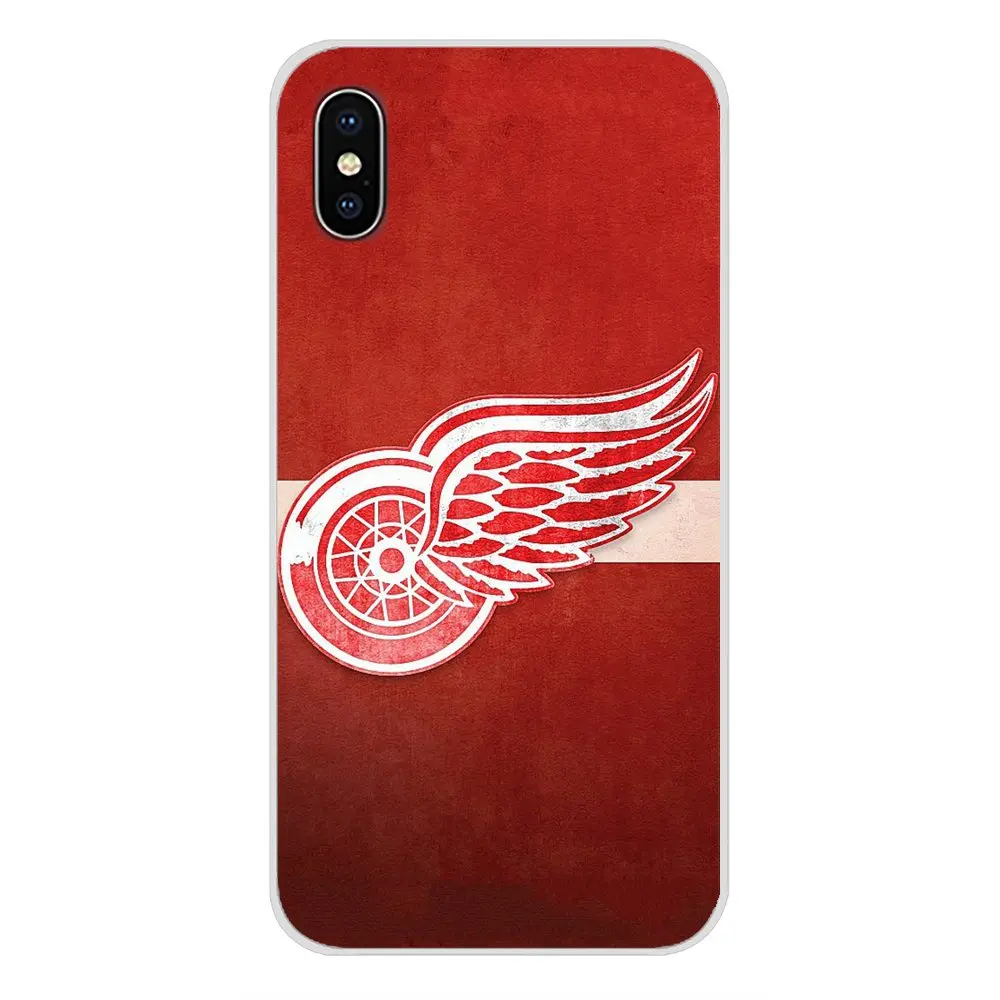 Силиконовый чехол для телефона с изображением хоккея Detroit Red Wings для Apple iPhone X XR XS MAX 4 4S 5 5S 5C SE 6 6S 7 8 Plus ipod touch 5 6