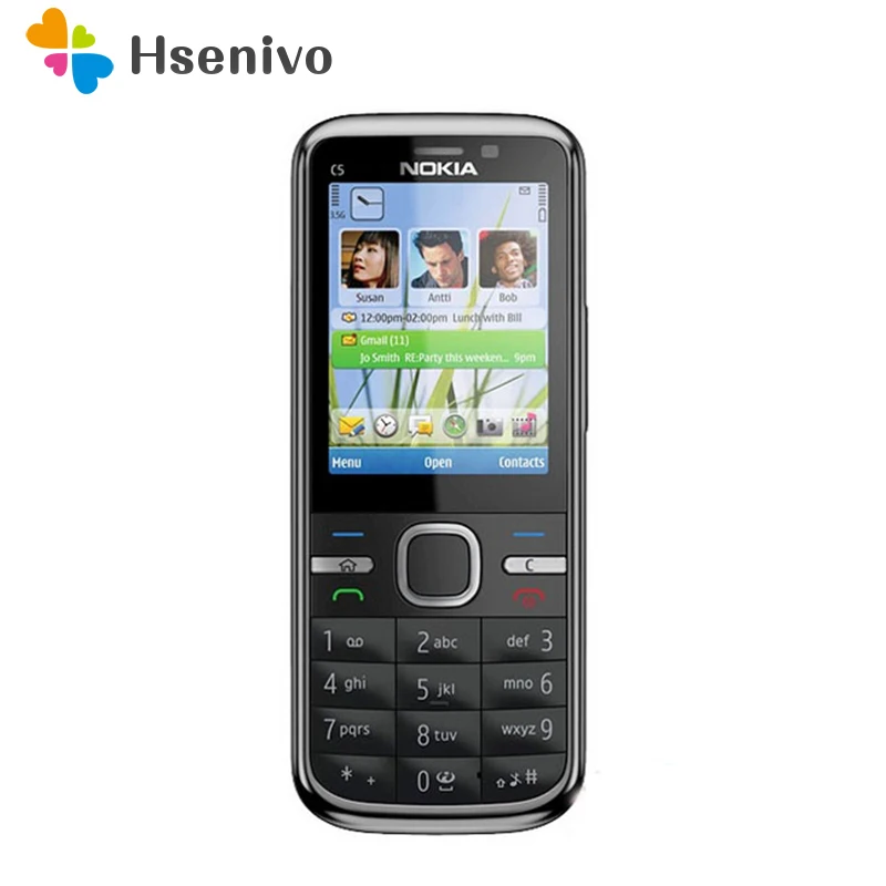 Kaufen C5 Nokia C5 00 Original Entsperrt handy 3MP 5MP Kamera 3G GPS Bluetooth FM C5 00 handy Billig telefon Befreit hipping