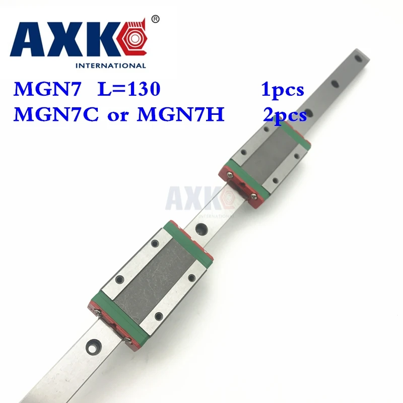 

Cnc Router Parts Linear Rail Axk New Miniature Linear Guide Mgn7 L 130mm Guideway + 2pcs Mgn7c Or Mgn7h Long Blocks Carriage