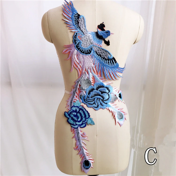 Изысканный феникс вышивка ткань паста Cheongsam украшения китайский ветер и одежда