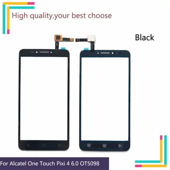 

New 6.0" For Alcatel One Touch Pixi 4 OT5098 5098 Touch Screen Digitizer Sensor Outer Glass Lens Panel Black color