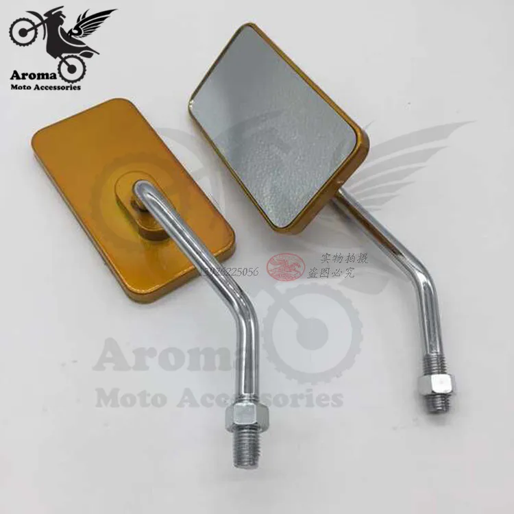 rectangle 3 colors Available motorcycle rearview mirror metal red