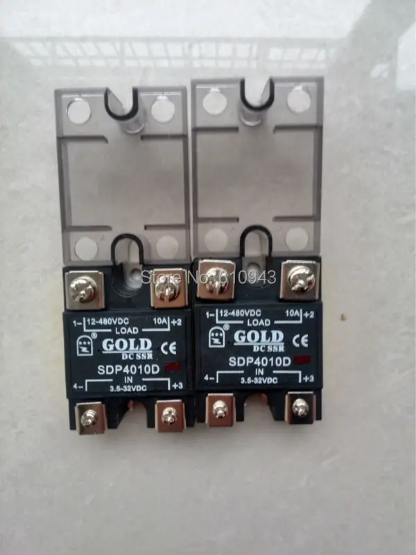 

SDP4010D 10A SSR,Load voltage:12-480VDC 3.5-32vdc Free Shipping