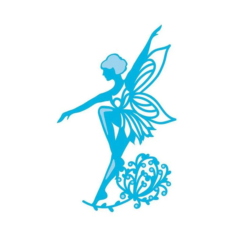 

YaMinSanNiO Elf Metal Cutting Dies Scrapbooking Flower Fairy Character Die Cut for Card Making DIY Embossing Craft Dies New