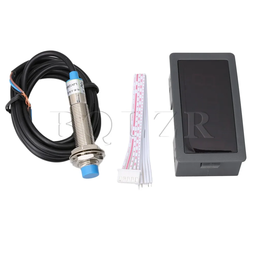

BQLZR DC8-24V 10-9999RPM Digital Display Motor CF5135C-Z LED Tachometer and Hall Proximity Switch Sensor NPN/PNP