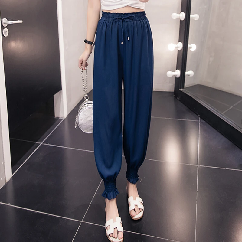 XXL Women Red Harem Leg Chiffon Pants High Waist Drawstring Front Trousers Palazzo OL Elegant Pants Long Holiday Pants Ruffles XXL Women Red Harem Leg Chiffon Pants High Waist Drawstring Front Trousers Palazzo OL Elegant Pants Long Holiday Pants Ruffles