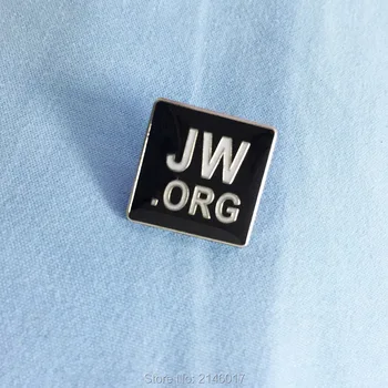 

10pcs Wholesale JW.ORG Lapel Pins and Brooch Black Soft Enamel with Epoxy Silver Color Regalia Pin Badges