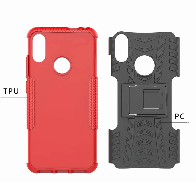 Redmi Note 7 Shockproof Armor Hard Case For Xiaomi Redmi Note 7 Pro 6.3" Phone Protector with Stand Cover On REDMI Note 7 Case