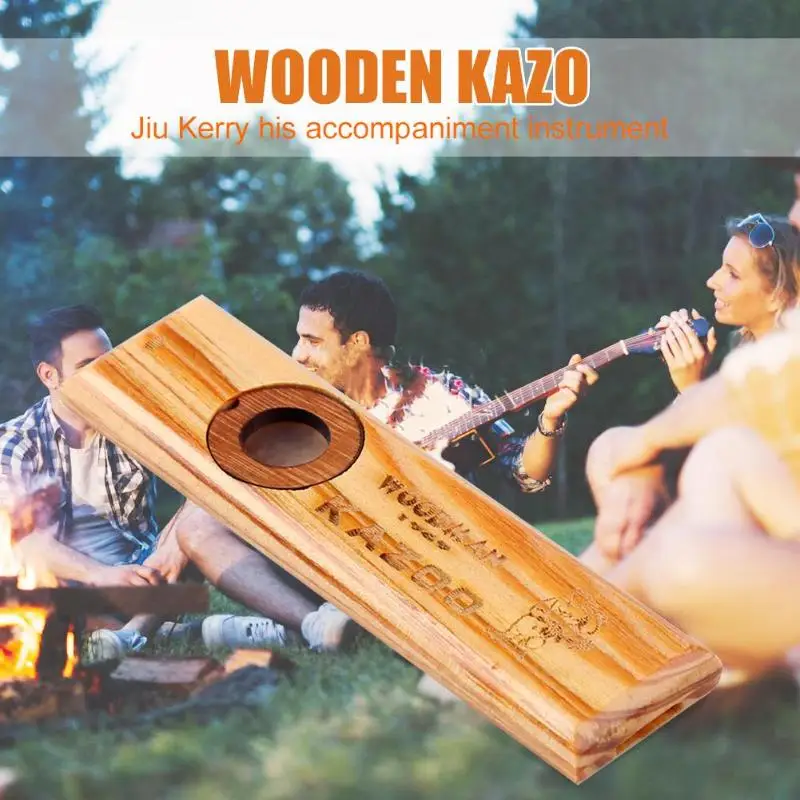 Деревянная гармоника Kazoo флейта, портативная музыкальная шкатулка для любителей флейта, укулеле, гитарист