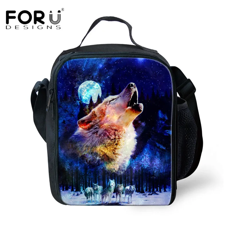 Criança de Manter os Alimentos Lancheira à Prova Bolsa de Comida Forudesigns Isolados Almoço Bolsa Portátil 3d Animais Frescos Bolsas d’ Água Engrossar Piquenique