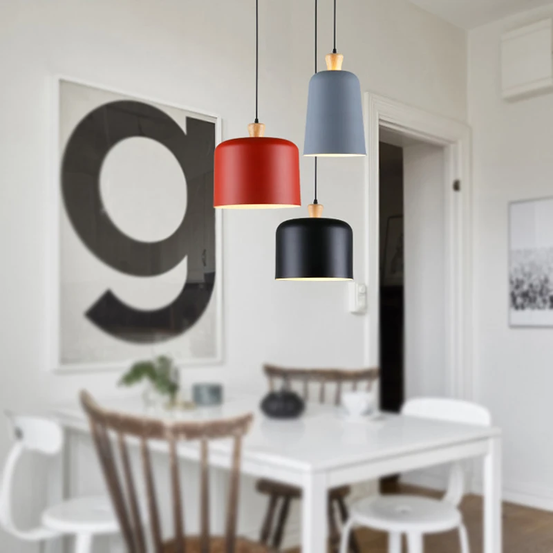 

JAXLONG Macaron Pendant Lights Modern Restaurant Handing light Personality Cafe Milk Tea Shop Office Nordic Lamp lighting lustre