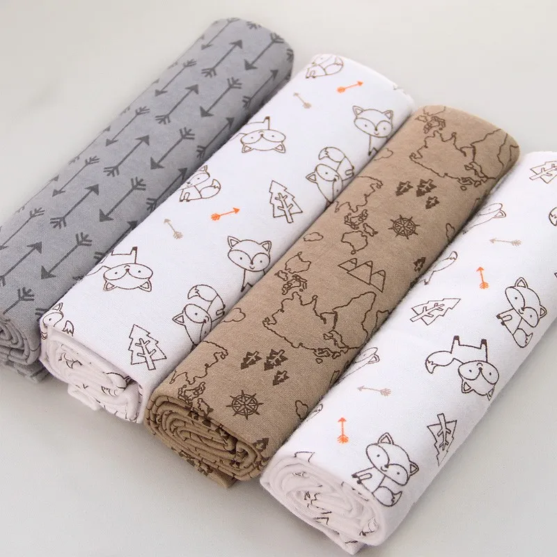 Новый цвет 4 шт./упак. 100% хлопок фланель получения одеяло для новорожденного красочные детское одеяло простыня мягкое одеяло 76x76 см
