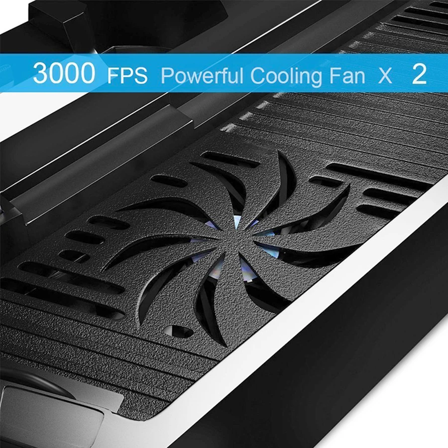 PS4 Vertical Stand Cooler Cooling Fan Dual Controller Charger Charging Dock Game Holder 3 HUB for Play Station PS 4 Accessories