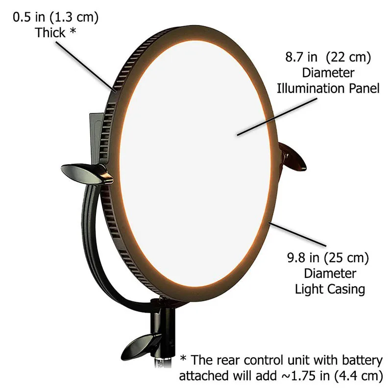 US $255.04 C300RS Pro FlapJack 10 LED Bicolor Edge Light 3200K5600K Round Photo Daylight Circle Led Panel Dimmable Photography Light