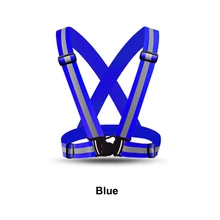 Высокая видимость синий жилет безопасности для велоспорта светоотражающий ходовой механизм желтый отражающий жилет безопасности красный пояс