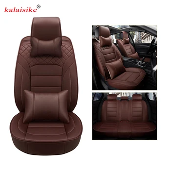

kalaisike leather universal car seat cover for SEAT all models Ateca LEON Toledo arona exeo IBL auto styling accessories