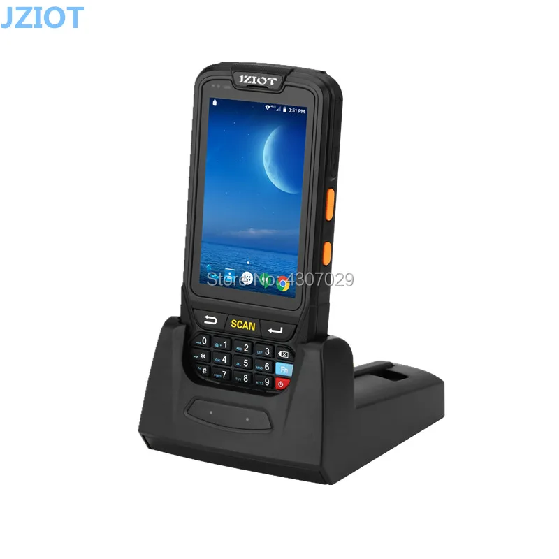 Прочный Android Ручной PDA 1D сканер штрих кода с NFC RFID 13 56 МГц Дальность чтения|Сканеры|