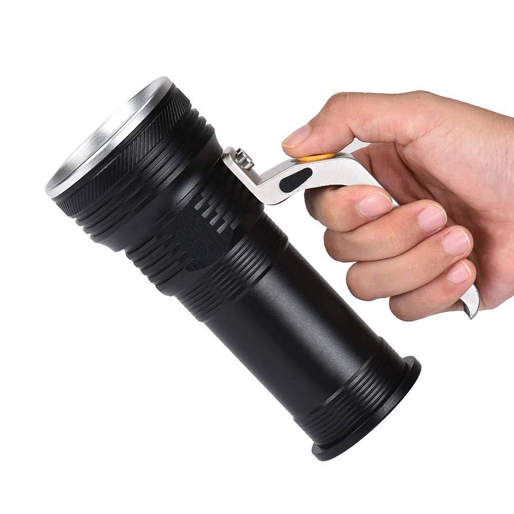 

New High Quality Handheld XM-L T6 LED Flashlight Searchlight Lamp Torch 2Pcs 18650 battery Drop Shipping