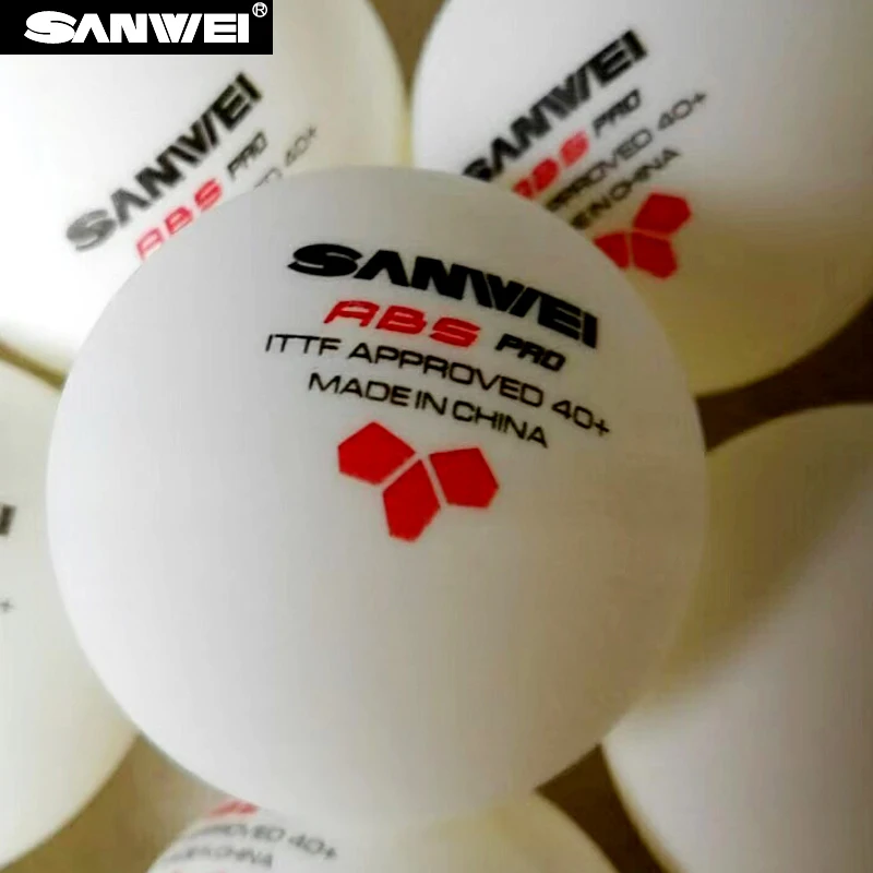 SANWEI 3 звезды ABS 40+ материал ABS PRO прошитый PP мяч для настольного тенниса/мяч для пинг-понга 2 коробки/Лот 12 мячей