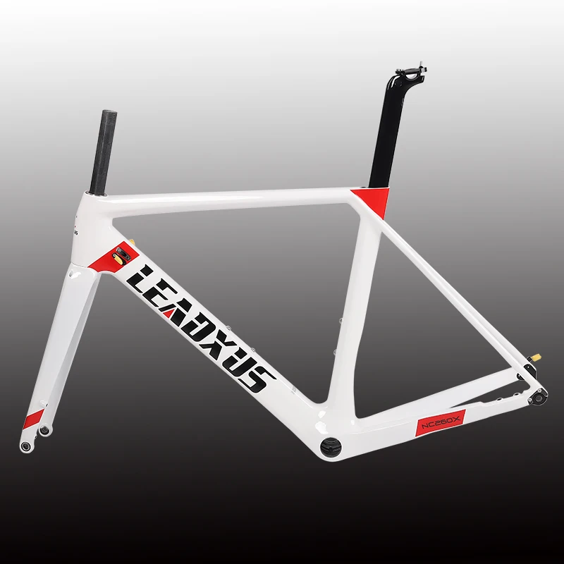 Clearance LEADXUS 2019 Newest Disc Brakes Carbon Road Bike Frame T800 Thru Axle Disc Brake Carbon Fiber Bicycle Frame XS/S/M/L/XL 2