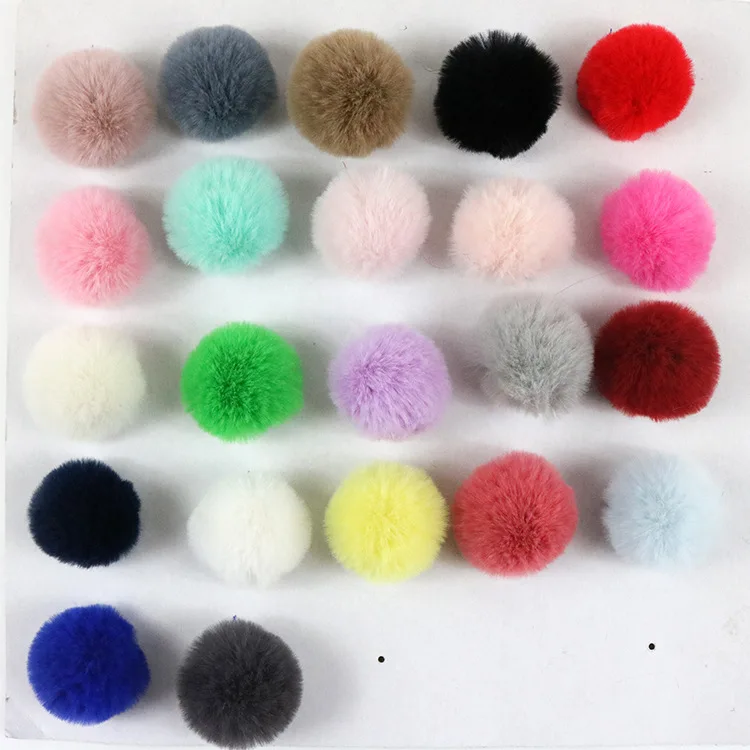 

30pcs/Lot Dia 40mm Mixed Colors Cashmere Pompoms Fur Craft DIY Soft Pom Poms Wedding Decoration or Headdress