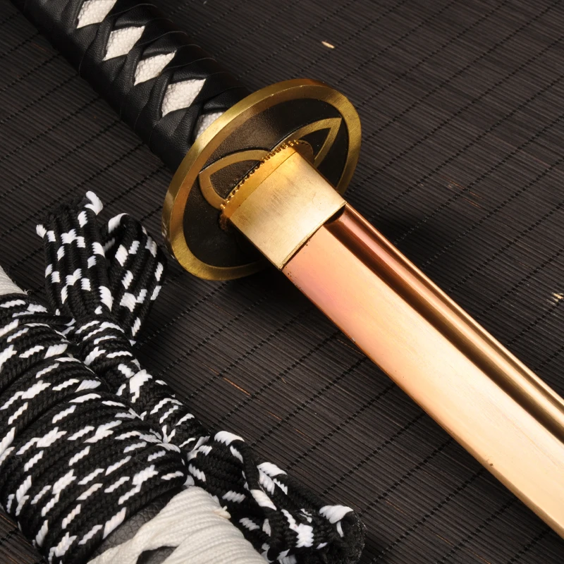 

Golden Balde Katana 9260 Spring Steel Japanese Samurai Sword Funcational real katana Full tang balde very sharp