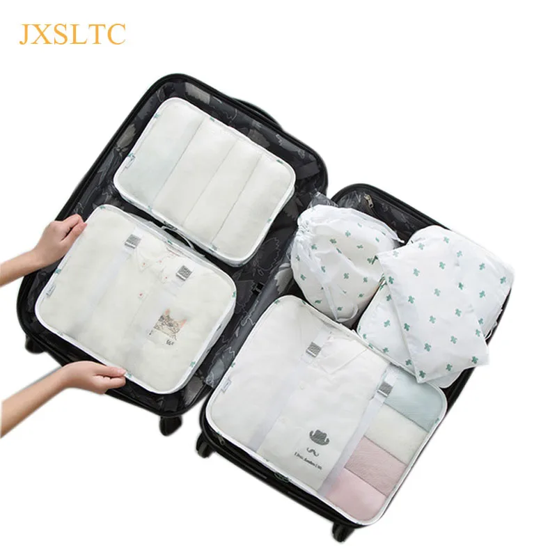 JXSLTC 6Pcs/set Travel Bags Clothing Underwear Shoes Packing Organizer