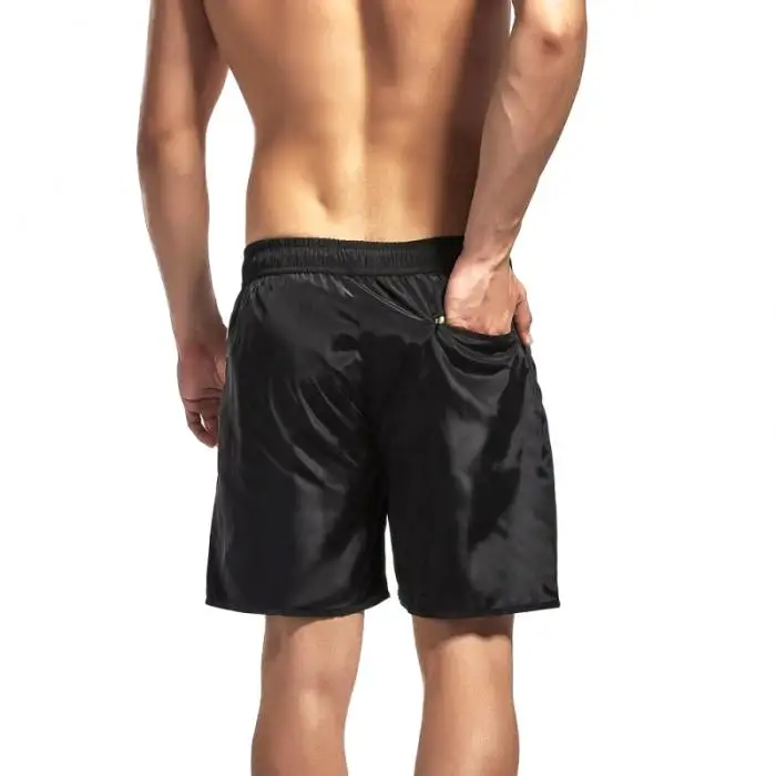 Men Solid Color Shorts Smooth Soft Loose Breathable Casual Shorts for Summer NGD88