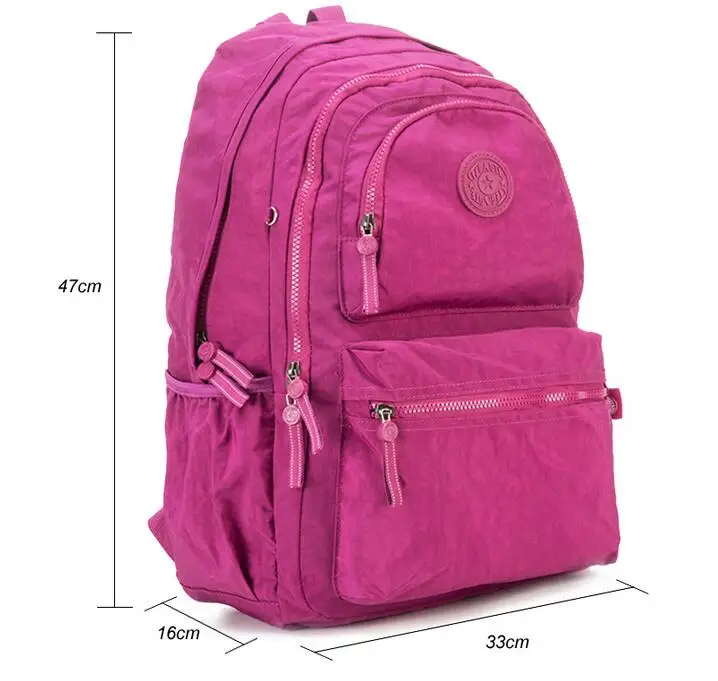 TEGAOTE, школьный рюкзак для девочек-подростков, нейлоновый, Повседневный, Mochila, женские рюкзаки, Женский Одноцветный Известный Рюкзак для ноутбука, женский рюкзак